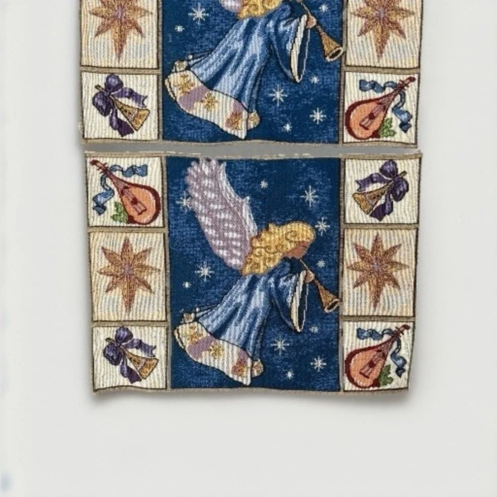 Vintage Christmas Angel Instruments Tapestry 18